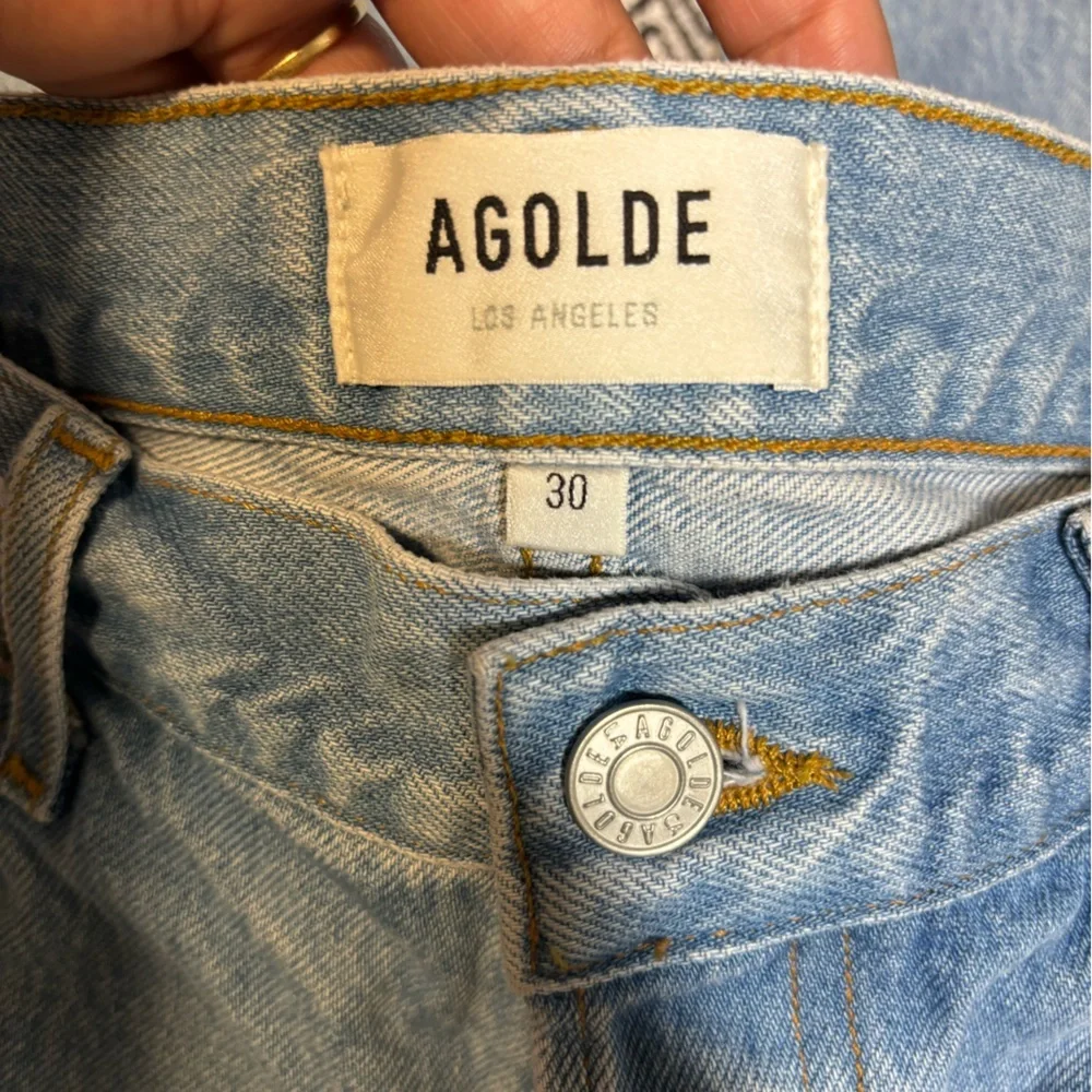 AGOLDE | Lana Slice Jeans Straight Leg Mid Rise | Sz 30 | NWOT - Picture 4 of 9